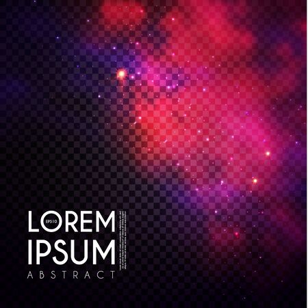 Magic fog with light on transparent background. Night sky. Smoke effect.のイラスト素材