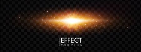 Flash light effect. Explosion on transparent background. Magic stars.のイラスト素材