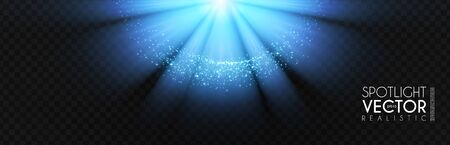 Spotlights. Transparent light effect. Show design. Light source. Sunrise.のイラスト素材