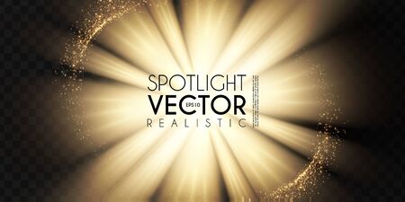 Spotlights. Transparent light effect. Show design. Light source. Sunrise.のイラスト素材