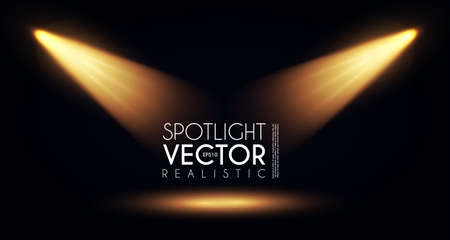 Spotlight. Transparent light effect. Show design. Light source. Empty scene.