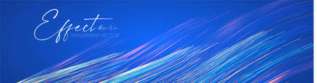 Hologram motion striped light effect with fluid color. Abstract shining wave background. Magic...