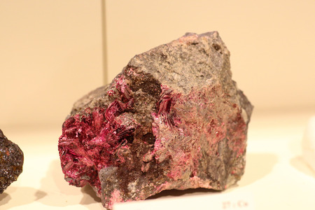 Erythrite stone isolated (natural background)