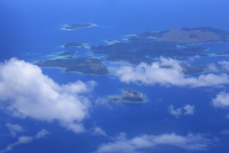 Beautiful Coral reefs coastline of Guadalcanal Island, Solomonの写真素材