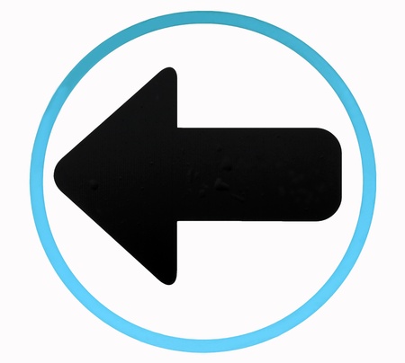Direction signage (black arrow on white)の写真素材