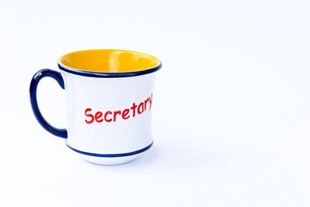 Ceramic cup on a white background for tea, coffee etc.の写真素材