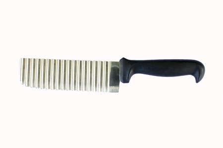 Serrated knife on white background, for decorate with food, fruit, sweetmeat etc.の写真素材