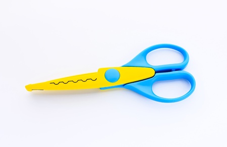 Scissor of zigzag and sine curve pattern for paper crafts or other creativity as your designの写真素材