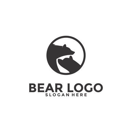 Bear logo vector icon illustration, Bear logo templateのイラスト素材