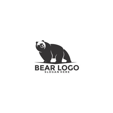 Bear logo vector icon illustration, Bear logo templateのイラスト素材