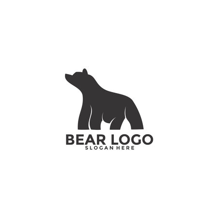 Bear logo vector icon illustration, Bear logo templateのイラスト素材