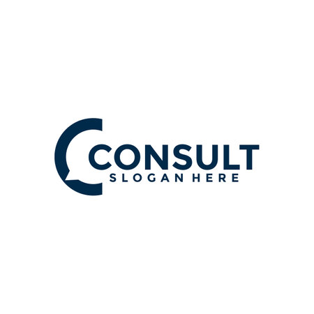Consulting agency logo, Consult logo Template, Consult logo icon vectorのイラスト素材