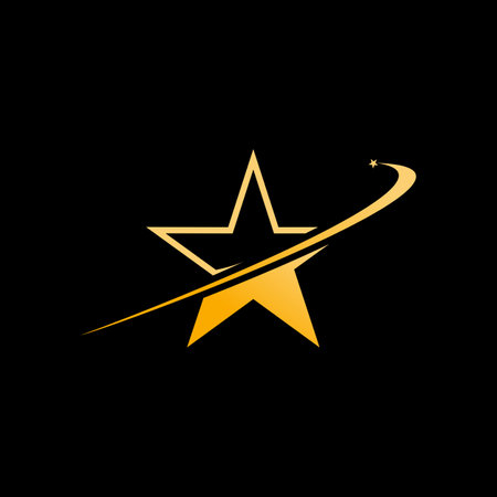 Modern gold star logo design vector. Stars logo design conceptのイラスト素材