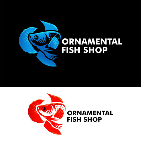 Fish simple Logo icon vector, fish line illustration logo templateのイラスト素材