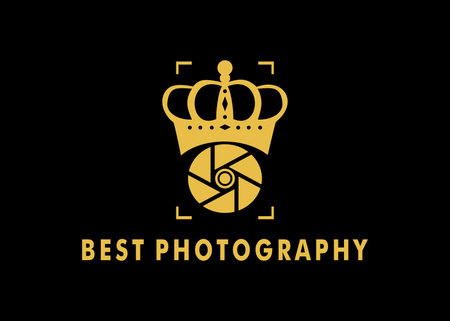 crown camera photography logo icon vector templateのイラスト素材