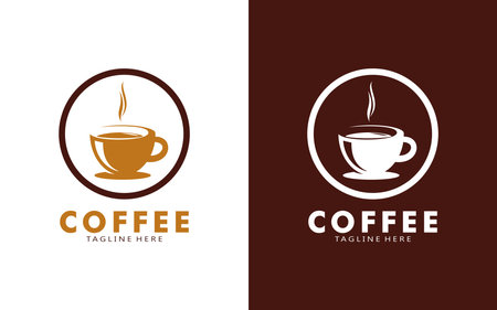 coffee logo concept identity for Restaurant, Cafe, Royalty, Boutique, Heraldic, and other vector illustrationのイラスト素材