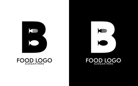 Food with letter B logo vector icon templateのイラスト素材