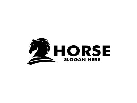 simple horse vector illustration, horse logo vector templateのイラスト素材