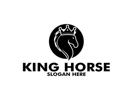 simple horse vector illustration, horse logo vector templateのイラスト素材