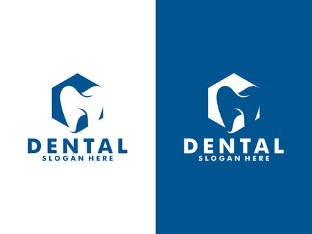 Dental Logo Design. Dentist Logo vector icon templateのイラスト素材