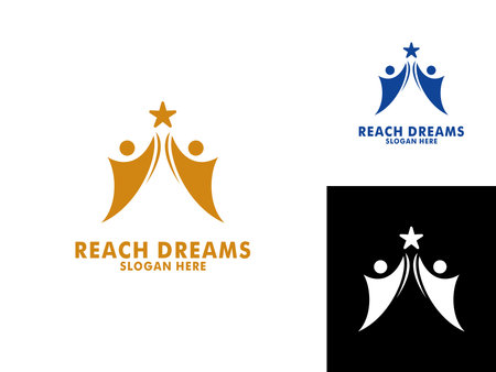 Reach star dreams logo designのイラスト素材