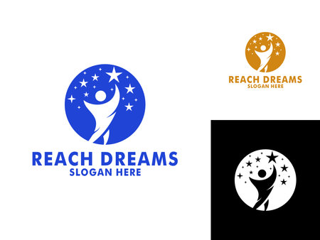 Reach star dreams logo designのイラスト素材