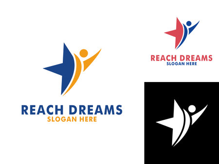Reach star dreams logo designのイラスト素材