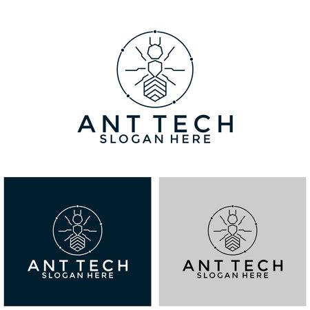 Ant Tech innovation logo vector, Creative technology logo design templateのイラスト素材