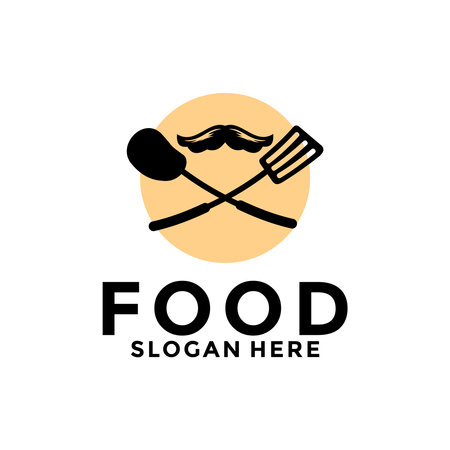 Food Logo Design, Kitchen, restaurant, cafe and cooking logo vector templateのイラスト素材