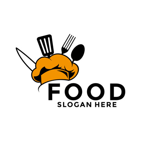 Food Logo Design, Kitchen, restaurant, cafe and cooking logo vector templateのイラスト素材