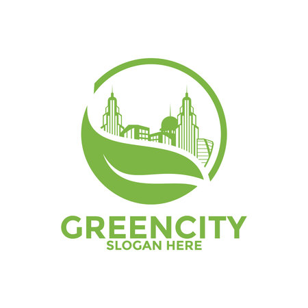 Green City Logo icon , Good City logo vector templateのイラスト素材