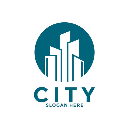City Logo design, City Modern Skyline Vector logo Templateのイラスト素材