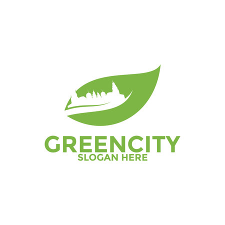Green City Logo icon , Good City logo vector templateのイラスト素材
