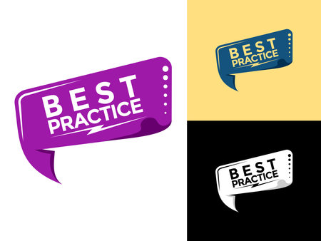 best practice banner. best practice ribbon label sign set vectorのイラスト素材