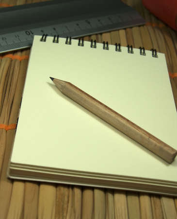 notebook and penの写真素材