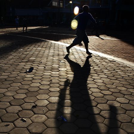 sunning shadowの写真素材