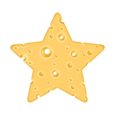 Cheese in the form of a starのイラスト素材