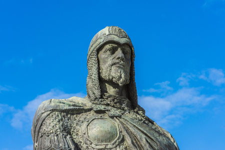 PERESLAVL-ZALESSKY, YAROSLAVL REGION, RUSSIA - March 25, 2019: The Monument to Alexander Nevsky square near Spaso-Preobrazhensky Cathedralのeditorial素材