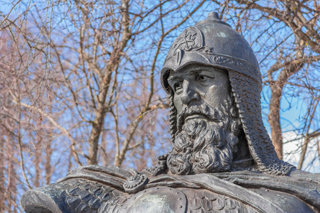 PERESLAVL-ZALESSKY, YAROSLAVL REGION, RUSSIA - March 27, 2019: Local History Museum in the Goritsky Monastery. Monument to Yuri Dolgorukyのeditorial素材