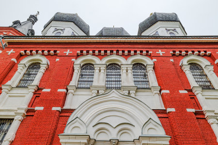 Alexander Nevsky Monastery (Maklakovo). Facade of the Cathedral. Founded 1897の写真素材