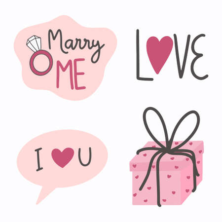 Lovely Romantic Love Iconのイラスト素材
