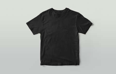black tshirt mockupの写真素材