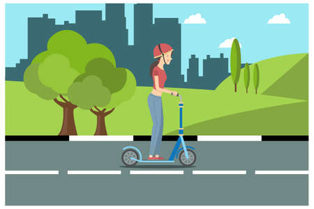 illustration of activities in the park during the day, vector illustration	Suitable for Diagrams, Infographics, Book Illustration, Game Asset, And Other Graphic Related Assetsのイラスト素材