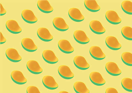 Flat fruit isometric pattern - Vector illustrationのイラスト素材