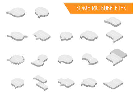 Modern Isometric Bubble Text Illustration, Suitable for Diagrams, Infographics, Book Illustration, Game Asset, And Other Graphic Related Assetsのイラスト素材