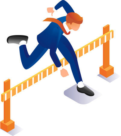 Business concept infographic design. Businessperson 3D character icon flat ambitious man. Suitable for Diagrams, Infographics, Game Asset, And Other Graphic Related Assetsのイラスト素材