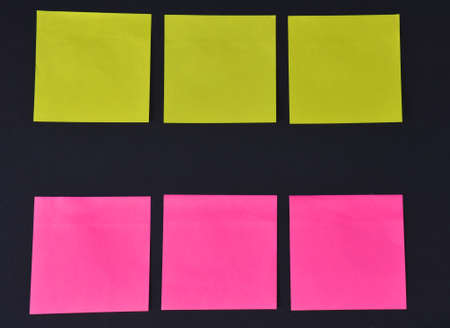 Stickers on a black background.の写真素材