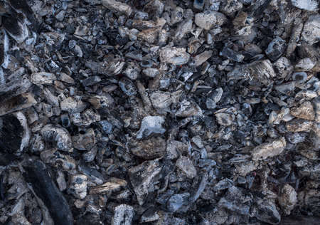Fire background. Burned coal