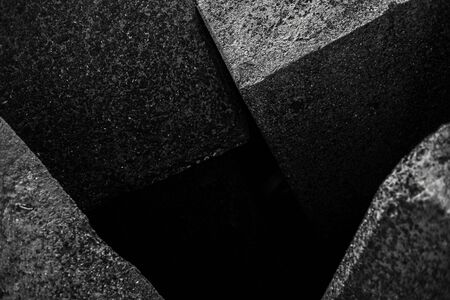 Black and white abstract background of stone square.の写真素材