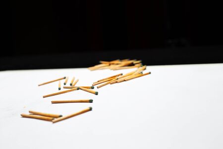 Close-up of matches for fire. 